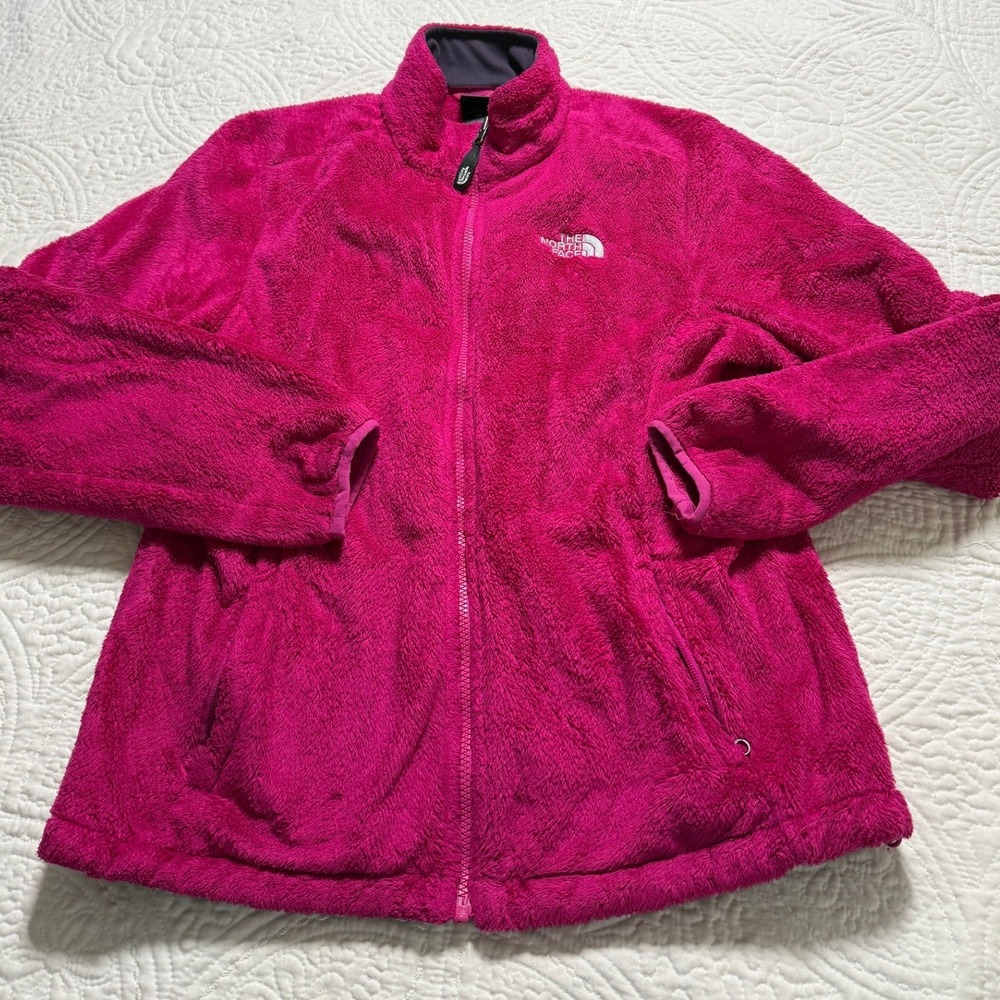 The North Face Osito Fleece Jacket Women Large Pink Full Zip High‎ Pile Soft L
